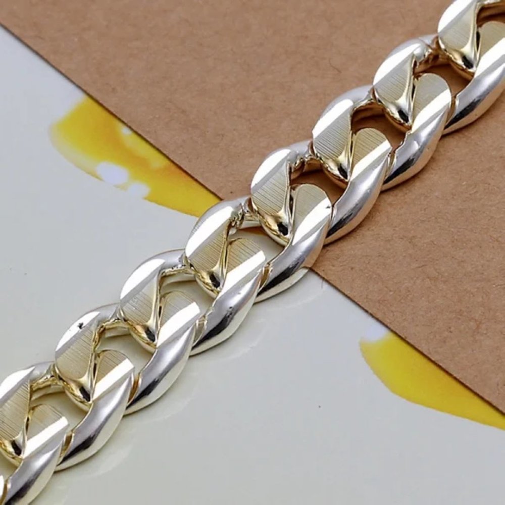 Stunning 8 Inch Miami Cuban Link 2 Tone Bracelet 10mm Wide - Picture 3 of 6